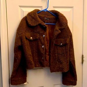 Dark Brown Cropped Jacket